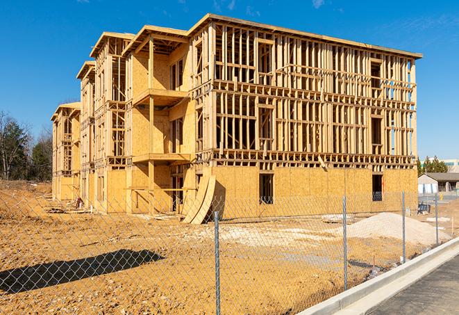 temporary fencing enclosing a job site for privacy and protection in Harvey